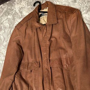 Aeropostale Leather Bomber Jacket (L)